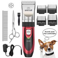 Oneisall oneisall Dog Shaver Clippers Low Noise Rechargeable Cordless Electric Quiet Hair Clippers Set for Dogs Cats Pets