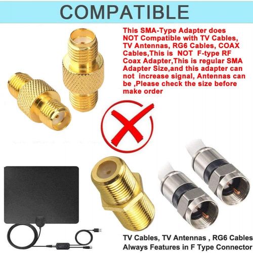  onelinkmore SMA Female to Female Barrel Adapter Antenna Jack Adapter for Antennas Wireless LAN Devices Coaxial Cable Pack of 2