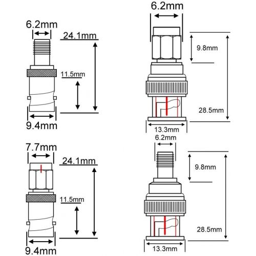  Onelinkmore SMA to BNC Kits RF Coaxial Adapter Male Female Coax Connector 4 Pieces …