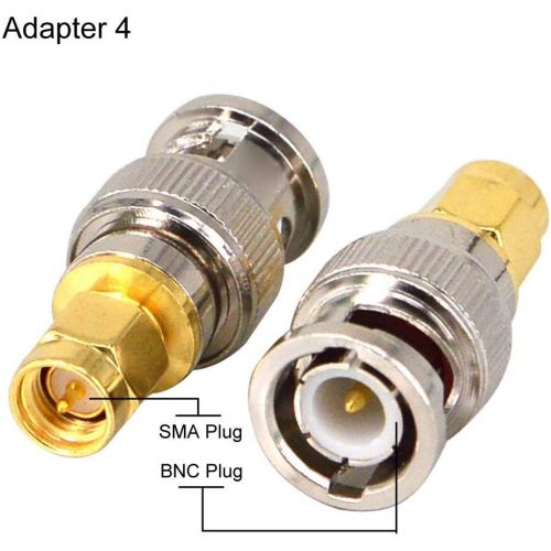  Onelinkmore SMA to BNC Kits RF Coaxial Adapter Male Female Coax Connector 4 Pieces …
