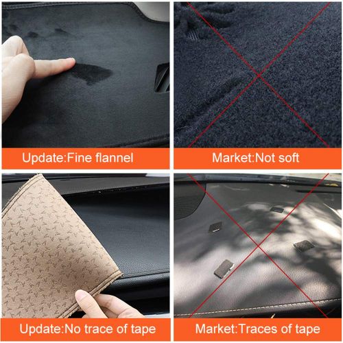  Oneuda Flannel Dashmat Dashboard Cover Dash Pad Car Mat Carpet Sun Shade forNissan Teana Altima L33 2013 2014 2015 2016 2017 2018 Anti-Slip Dash Board Cover Auto Accessories