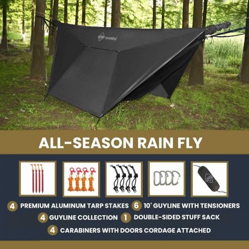  [아마존베스트]onewind Tarp 1210ft Hammock Rain Fly Tarp Shelter Silnylon 4000mm Guyline Stakes Tensioners Included