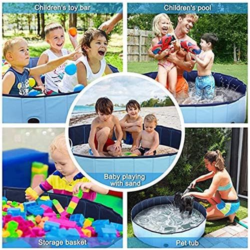  Onirii Foldable Pet Dog Pool,Portable Kiddie Pool,Collapsible PVC Bathing Tub Swimming Pool,Indoor & Outdoor Leakproof Cat Dog Pet SPA for Dogs Cats and Kids