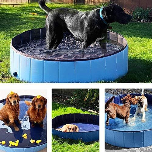  Onirii Foldable Pet Dog Pool,Portable Kiddie Pool,Collapsible PVC Bathing Tub Swimming Pool,Indoor & Outdoor Leakproof Cat Dog Pet SPA for Dogs Cats and Kids