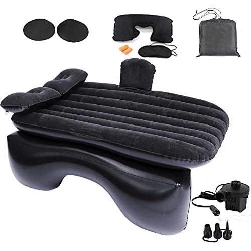  Onirii Inflatable Car Air Mattress Bed with Back Seat Pump Portable Travel,Camping,Vacation,Sleeping Blow-Up Pad fits Car Universal SUV RV,Truck,Minivan, Air Couch with Two Air Pil