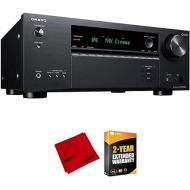 Onkyo TX-NR6100 7.2-Channel THX Certified AV Receiver Bundle with 2 YR CPS Enhanced Protection Pack and Deco Gear 6 x 6 inch Microfiber Cleaning Cloth