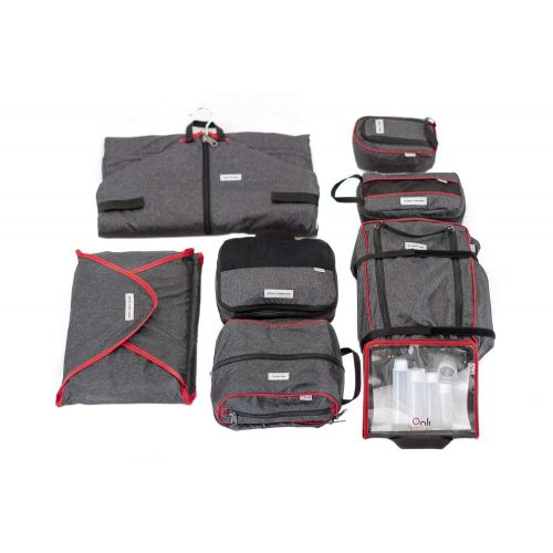  Onli Travel All In One Bundle Complete 3 part modular rolling pack and complete set of packing cubes