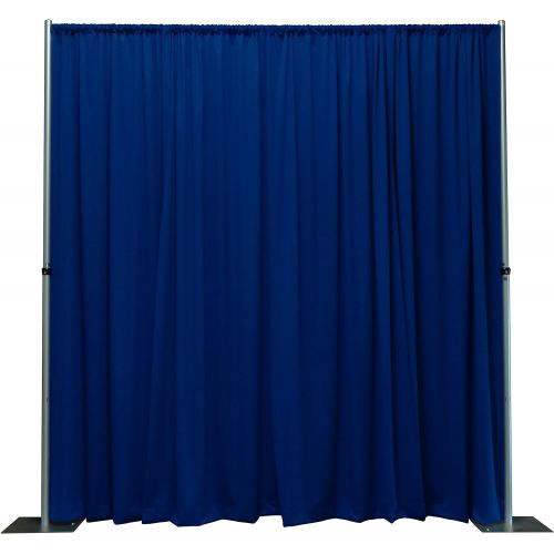  OnlineEEI Adjustable Height Backdrop Kit- 7 to 12ft High x 7 to 12ft Wide, White Premier Drape Included