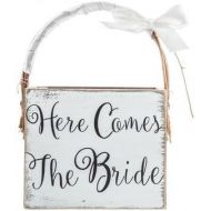 [아마존베스트]Onlinepartycenter Here Comes The Bride Wood Basket Wedding Keepsake Gift