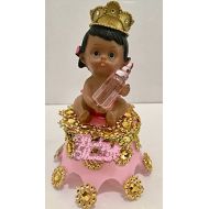 Onlinepartycenter Ethnic Baby Girl On Crown Baby Shower Cake Top Favor Decoration