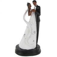 Onlinepartycenter African American Wedding Couple Cake Topper - 7 Centerpiece Decoration