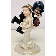 Onlinepartycenter Seattle Seahawks Football Wedding Cake Topper Bride and Groom Decoration Gift
