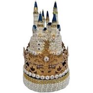 Onlinepartycenter Crown Princess Castle Cake Topper Rhinestones Decoration For Birthday Sweet 16 Weddings 7 H