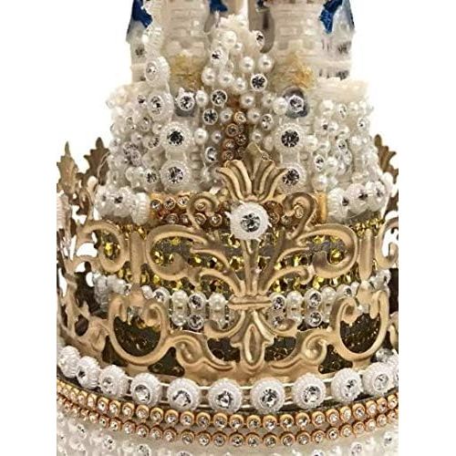  Onlinepartycenter Crown Princess Castle Cake Topper Rhinestones Decoration For Birthday Sweet 16 Weddings 7 H