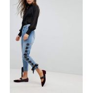 Only Lace Up Boyfriend Jeans