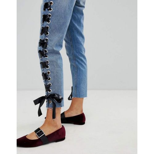  Only Lace Up Boyfriend Jeans