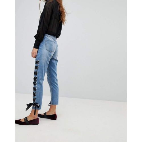  Only Lace Up Boyfriend Jeans