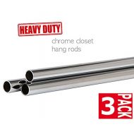 Only Garment Racks Round Tubing with 1-1/4 Diameter Polished Chrome Finish, 54 Length (Pack of 3)