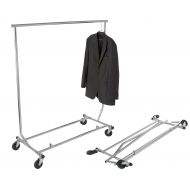 Only Garment Racks True Commercial Collapsible Clothing Salesman Rolling Garment Display Rack
