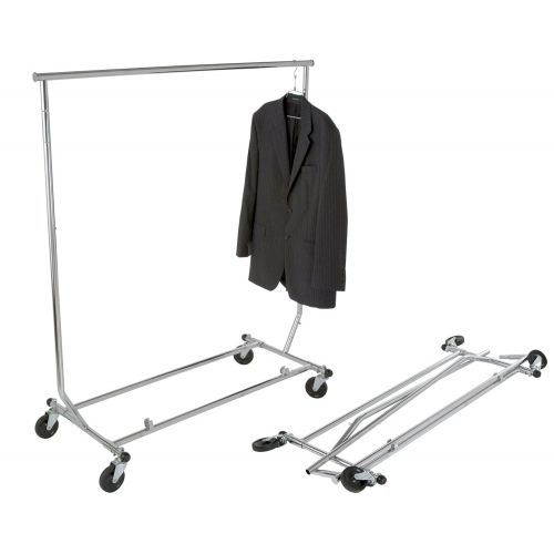  Only Garment Racks True Commercial Collapsible Clothing Salesman Rolling Garment Display Rack