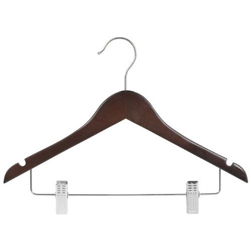  Only Hangers Junior Wood Suit Hangers Walnut Finish Box of 25