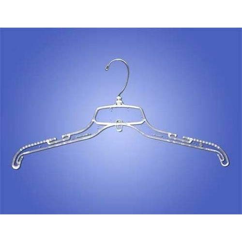  Only Hangers 17 Inch Plastic Clear Unbreakable Top Swivel Hook for T Shirt Blouse Jacket Coat Sweater & More, Pack of 50pcs