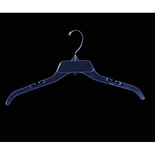  Only Hangers 17 Inch Plastic Clear Unbreakable Top Swivel Hook for T Shirt Blouse Jacket Coat Sweater & More, Pack of 50pcs