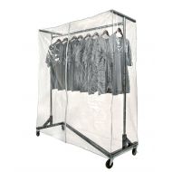 Only Hangers JOMAHMA Commercial Grade Garment Black Base Z-Rack with Cover Supports & Vinyl Cover