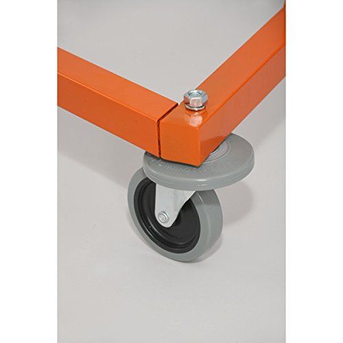  Only Hangers GR400EH Only Commercial Grade Double Bar Rolling Z Rack with Nesting Orange Base