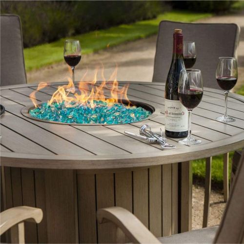  [추가금없음]onlyfire Reflective Fire Glass Diamonds for Natural or Propane Fire Pit, Fireplace, or Gas Log Sets, 10-Pound, 1/2-Inch, Caribbean Blue Luster