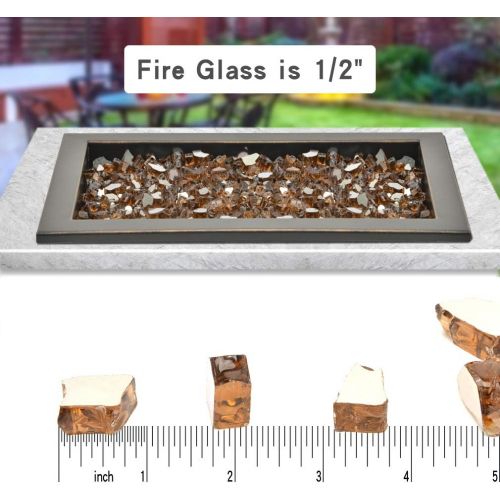  [추가금없음]onlyfire Reflective Fire Glass for Natural or Propane Fire Pit, Fireplace, or Gas Log Sets, 10-Pound, 1/2-Inch, Copper