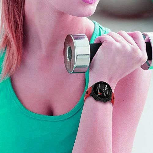  Onlyuang Adjustable Soft Silicone Sport Strap Replacement Wristband Compatible with Forerunner 735XT 220 230 235 235Lite 620 630 Approach S20 S5 S6 Bands for Garmin Smart Watch Accessory (R