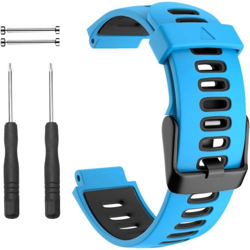  Onlyuang Adjustable Soft Silicone Sport Strap Replacement Wristband Compatible with Forerunner 735XT 220 230 235 235Lite 620 630 Approach S20 S5 S6 Bands for Garmin Smart Watch Accessory (B
