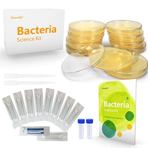  [아마존베스트]Onnetila Bacteria Science Kit Petri Dishes with Agar Educational STEM Science Fair Project Kit for Kids Age 9 and Above