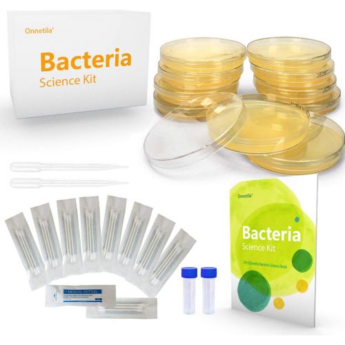  [아마존베스트]Onnetila Bacteria Science Kit Petri Dishes with Agar Educational STEM Science Fair Project Kit for Kids Age 9 and Above