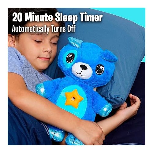  Ontel Star Belly Dream Lites, Stuffed Animal Night Light, Cuddly Blue Puppy - Projects Glowing Stars & Shapes in 6 Gentle Colors, As Seen on TV