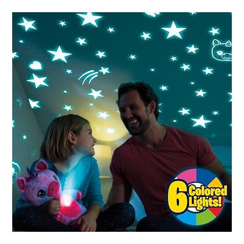  Ontel Star Belly Dream Lites, Stuffed Animal Night Light, Magical Pink and Purple Unicorn - Projects Glowing Stars & Shapes in 6 Gentle Colors, As Seen on TV