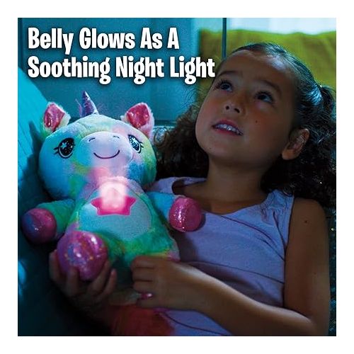  Ontel Star Belly Dream Lites, Stuffed Animal Night Light, Magical Pink and Purple Unicorn - Projects Glowing Stars & Shapes in 6 Gentle Colors, As Seen on TV