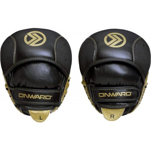  Onward Leather Focus Mitts  VERO Speed Mitts for Boxing and MMA Training  Focus Pads Include Finger Shield with Technical Suede Hand Grip