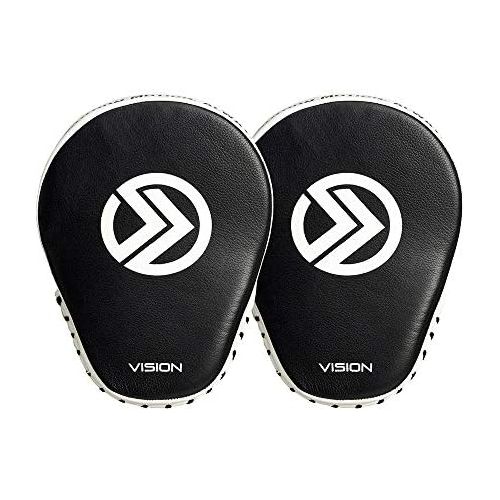  Onward Boxing Focus Mitts  Vision Focus Pads for Boxing, Kickboxing Muay TAI, MMA - Hook and Loop Adjustment for Secure FIT  Black and White