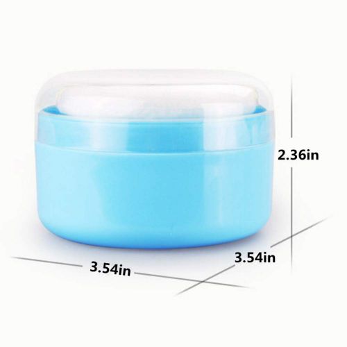  Onwon Baby After-Bath Puff Box Empty Body Powder Container Dispenser Case with Sifter and Powder Puffs for Home and Travel Use