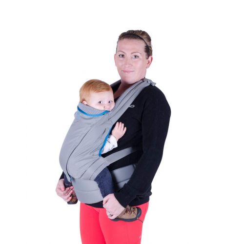  Onya Baby Pure Ergonomic Front and Back Infant to Toddler Carrier - Atoll Blue/Granite