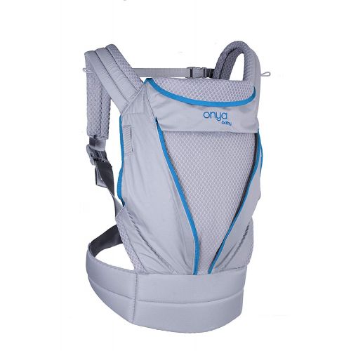  Onya Baby Pure Ergonomic Front and Back Infant to Toddler Carrier - Atoll Blue/Granite