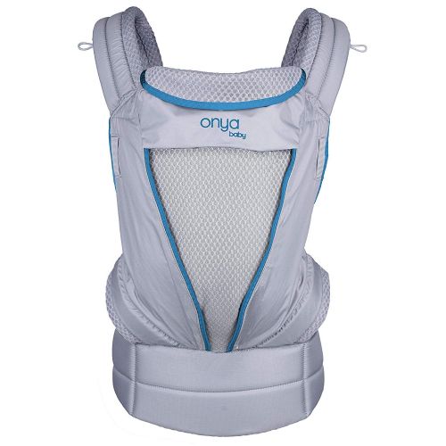  Onya Baby Pure Ergonomic Front and Back Infant to Toddler Carrier - Atoll Blue/Granite