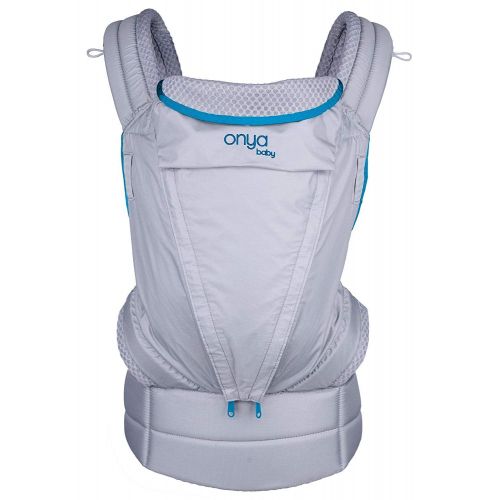  Onya Baby Pure Ergonomic Front and Back Infant to Toddler Carrier - Atoll Blue/Granite