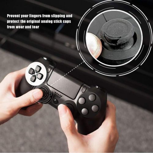  [아마존베스트]Onyehn 4pcs Analog 3D Joystick Thumbstick Sensor Replacement fit for Sony Playstation 4 PS4 Controllers,with Screwdriver Repair Kits Parts+4 Mushroom Caps+4 Fluorescent Button caps