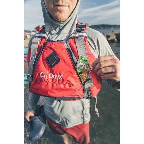  Onyx MoveVent Torsion USCG Approved Paddle Sports Life Jacket, Red, X-Small/Samll