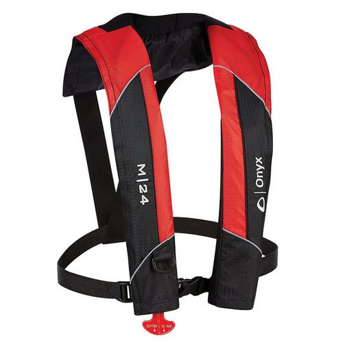  Onyx Outdoor 1 - Onyx M-24 Manual Inflatable Life Jacket PFD - Red