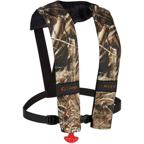  Onyx Outdoor Onyx M-24 Manual Inflatable Life Jacket PFD - Realtree Max-5 Camo