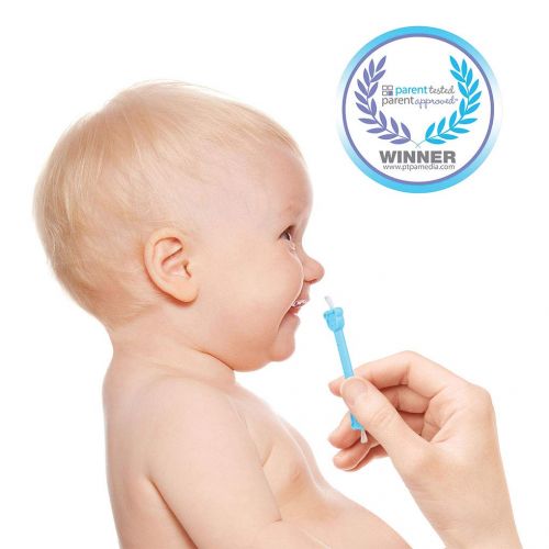 [아마존 핫딜] Oogiebear oogiebear - The Safe Baby Nasal Booger and Ear Cleaner - Baby Shower Gift and Registry Essential Snot Removal Tool - Two Pack - Raspberry and Seafoam